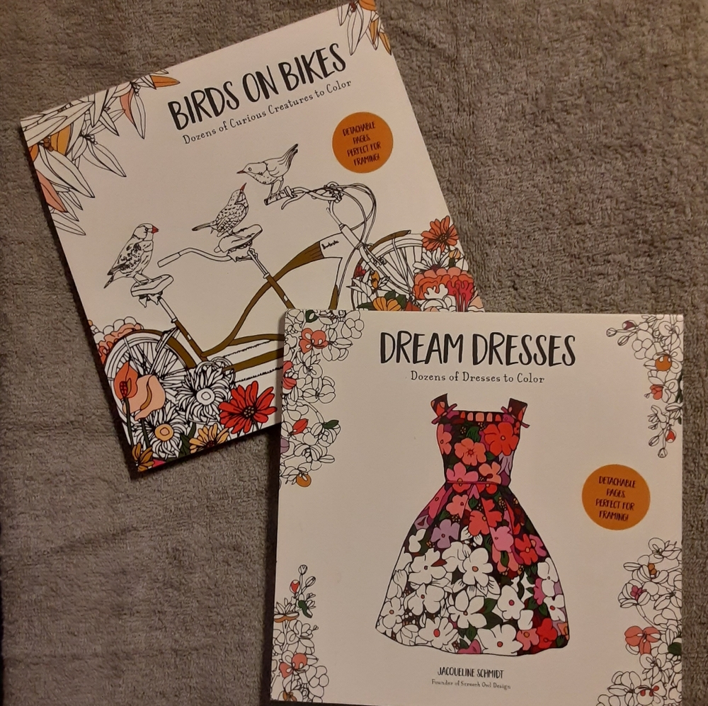 Nostalgic adult coloring books
